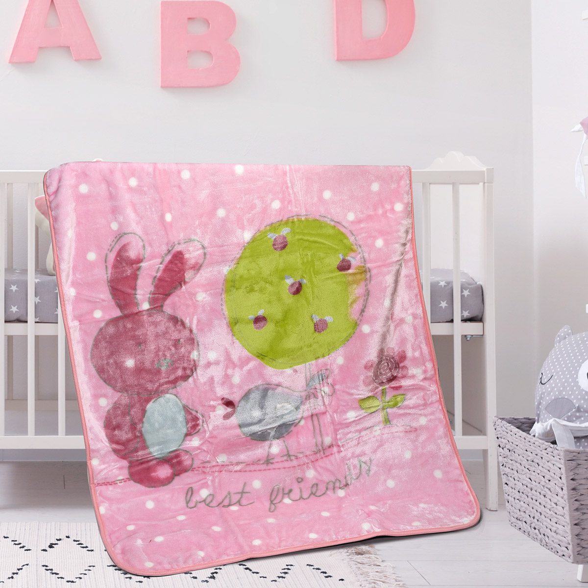 Cute,Baby,Room,Interior,With,Crib,And,Chest,Of,Drawers